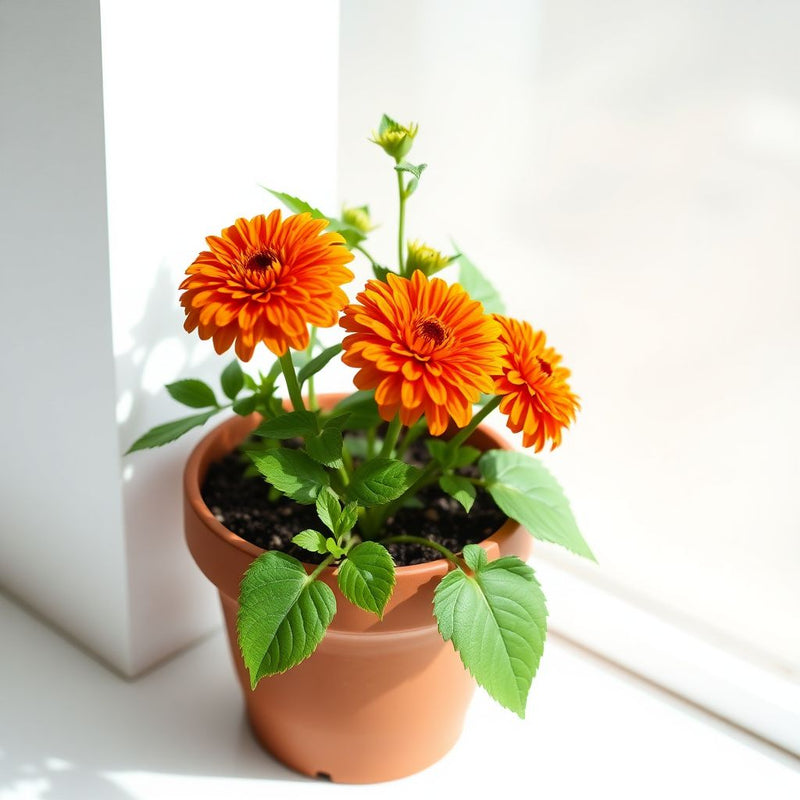 Zinnia Flower Seeds Lime Orange Planting