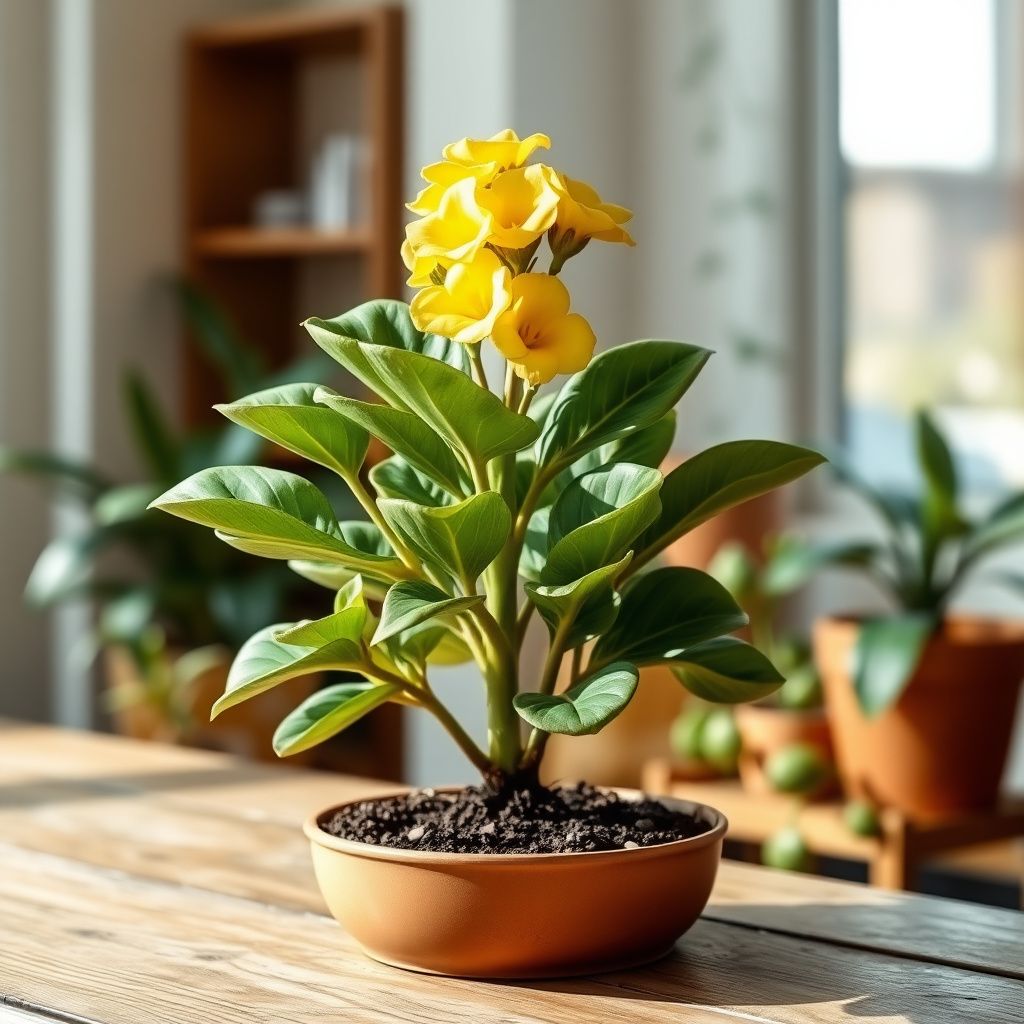 Adenium Obesum Yellow Flower Seeds for Easy Planting