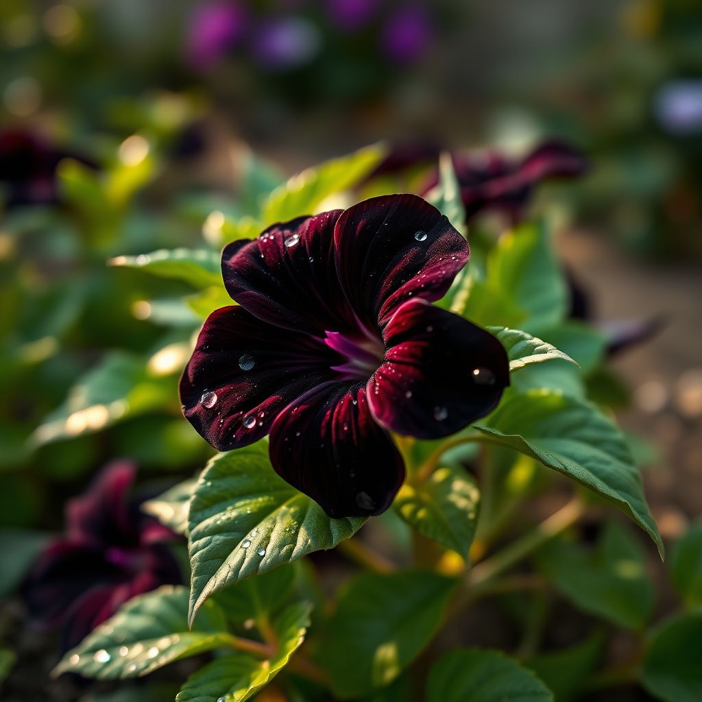 Black Velvet Petunia Seeds for Stunning, Dark Petunia Blooms