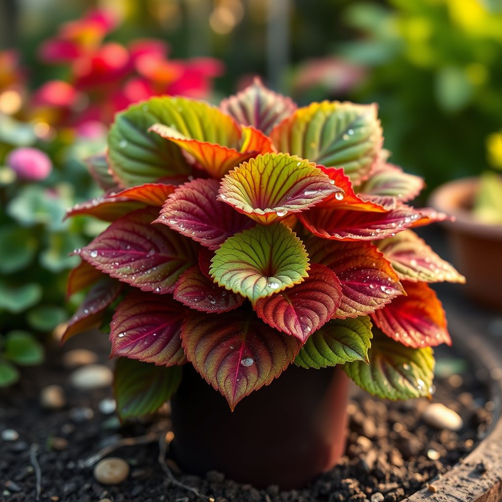 Coleus Rainbow Red Velvet Seeds for Planting Shaded Borders Pots