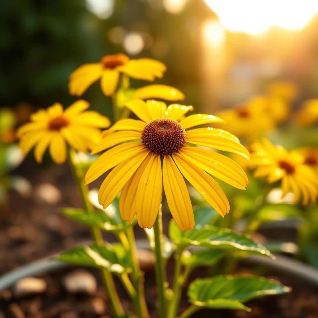 Yellow Rudbeckia Goldstrum Flower Planting  Seeds for Bright, Cheerful Blooms in Your Garden