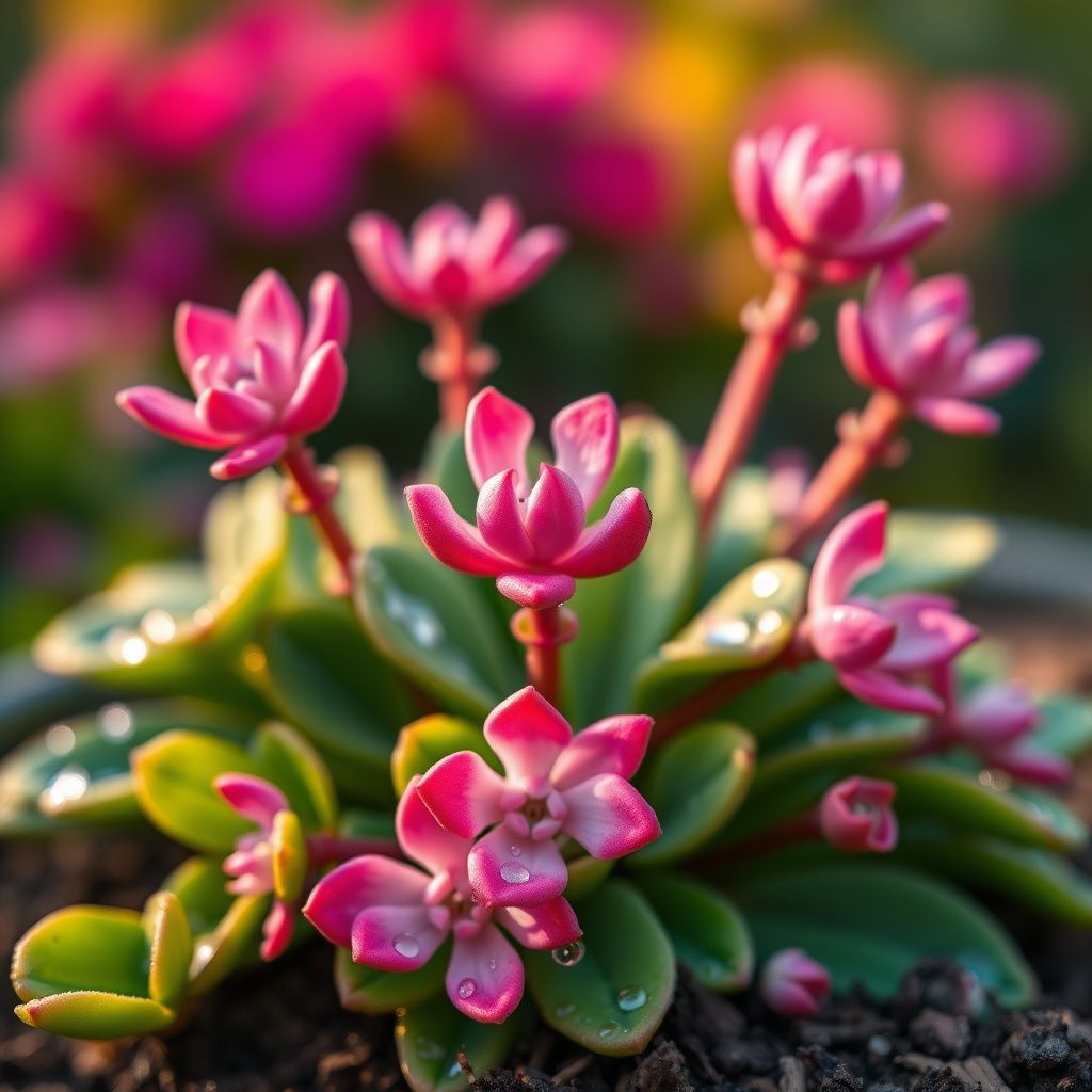 Pink Sedum Spurium Flower seeds for Planting - Colorful Display, Heirloom & GMO Free Seeds for Home Garden