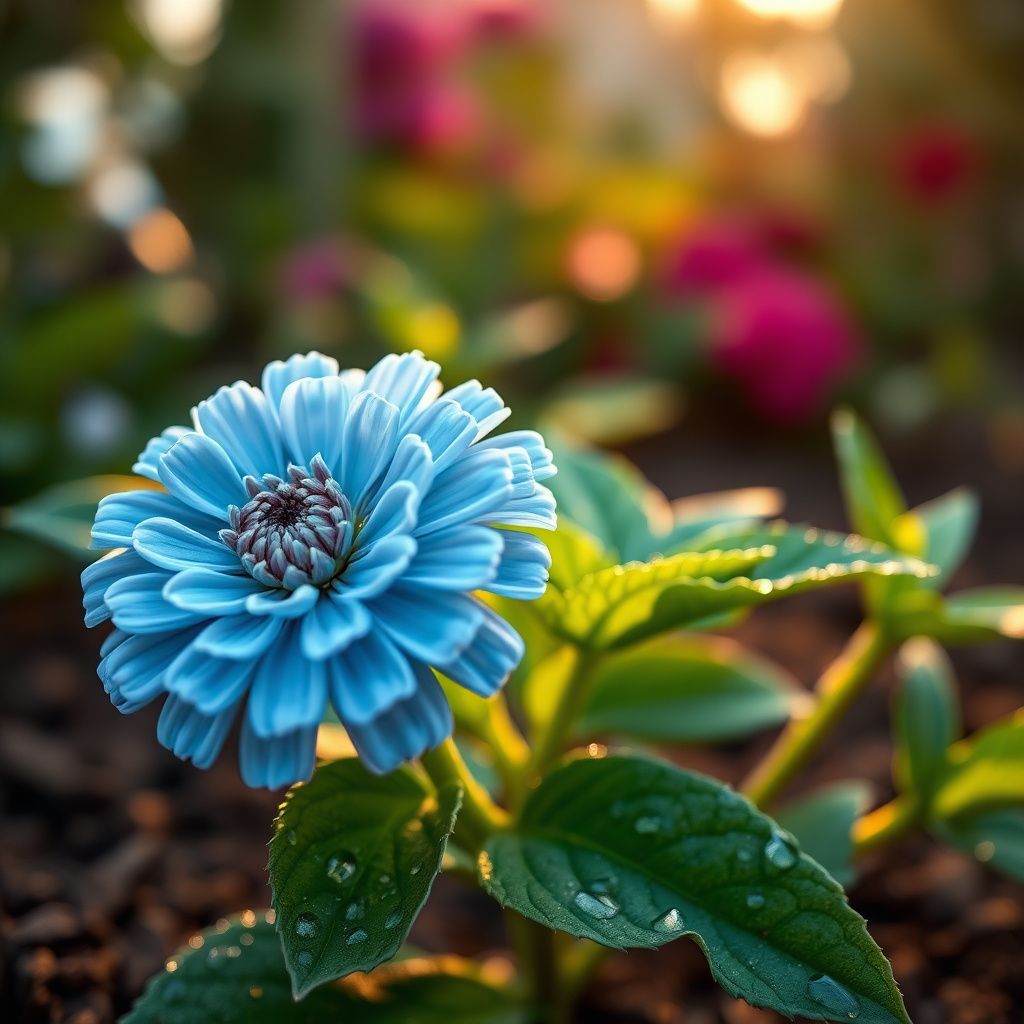 Sky Blue Zinnia Flower seeds for Planting - Perfect for Borders, Heirloom & GMO Free Seeds for Home Garden