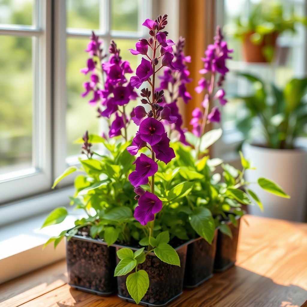 Salvia Splendens Sizzler Purple Seeds for Planting Butterfly Garden Window Planters
