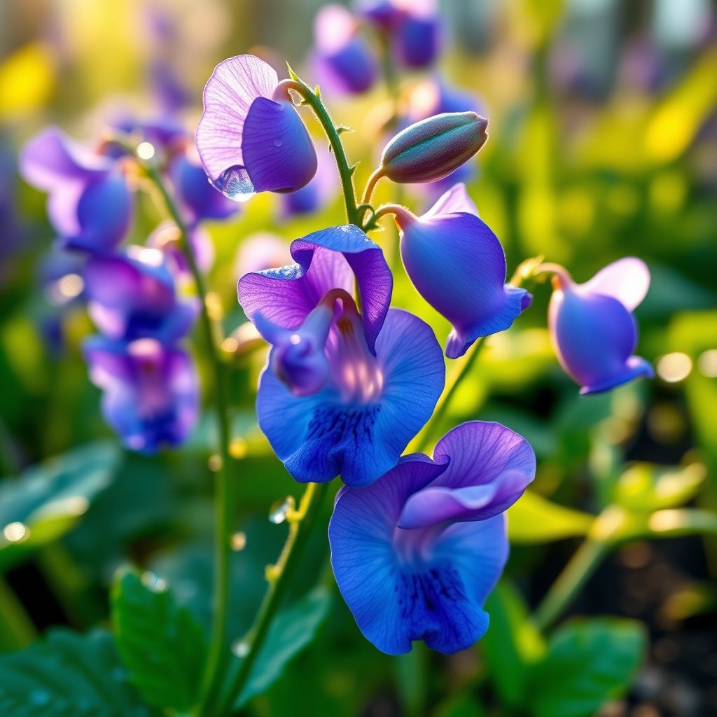 Blue Sweet Pea Flower Seeds Flower seeds for Planting Cottage Garden Essential Heirloom & GMO Free Seeds for Home Garden
