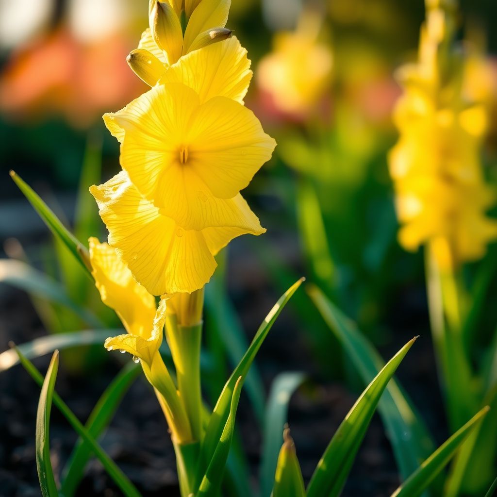 YellowPerennial Gladiolus Flower seeds for Planting - Pollinator Friendly, Heirloom & GMO Free Seeds for Home Garden