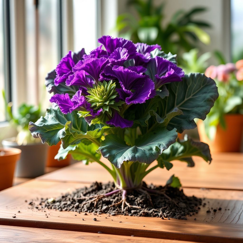 Purple Kale Flower seeds for Planting Easy to Grow Heirloom & GMO Free Seeds for Home Garden 
 
 Sale