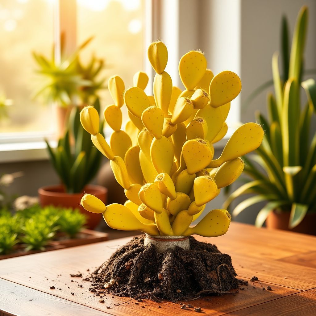 Yellow Opuntia Macrorhiza Planting Seeds