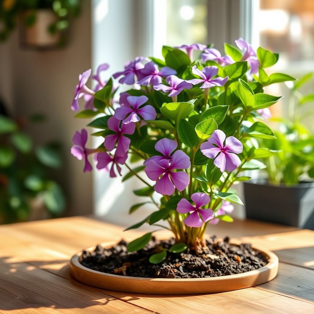 Periwinkle Vinca Flower seeds for Planting Sun Loving Heirloom & GMO Free Seeds for Home Garden