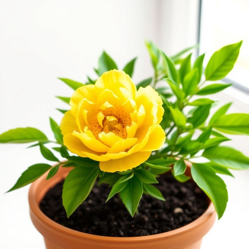 Yellow Peony Flower seeds for Planting - Bright Blooms, Heirloom & GMO Free Seeds for Home Garden