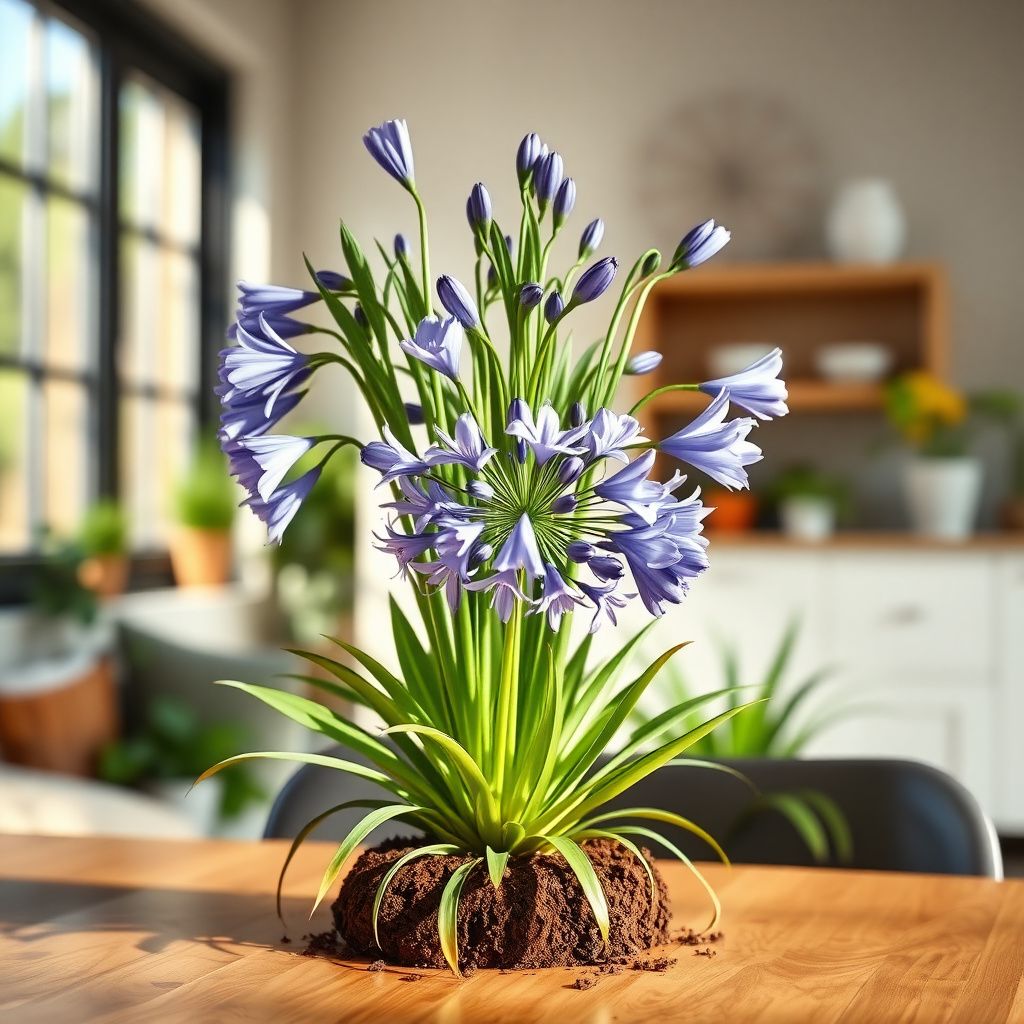 Agapanthus Africanus Flower seeds for Planting Compact Growth Heirloom & GMO Free Seeds for Home Garden
