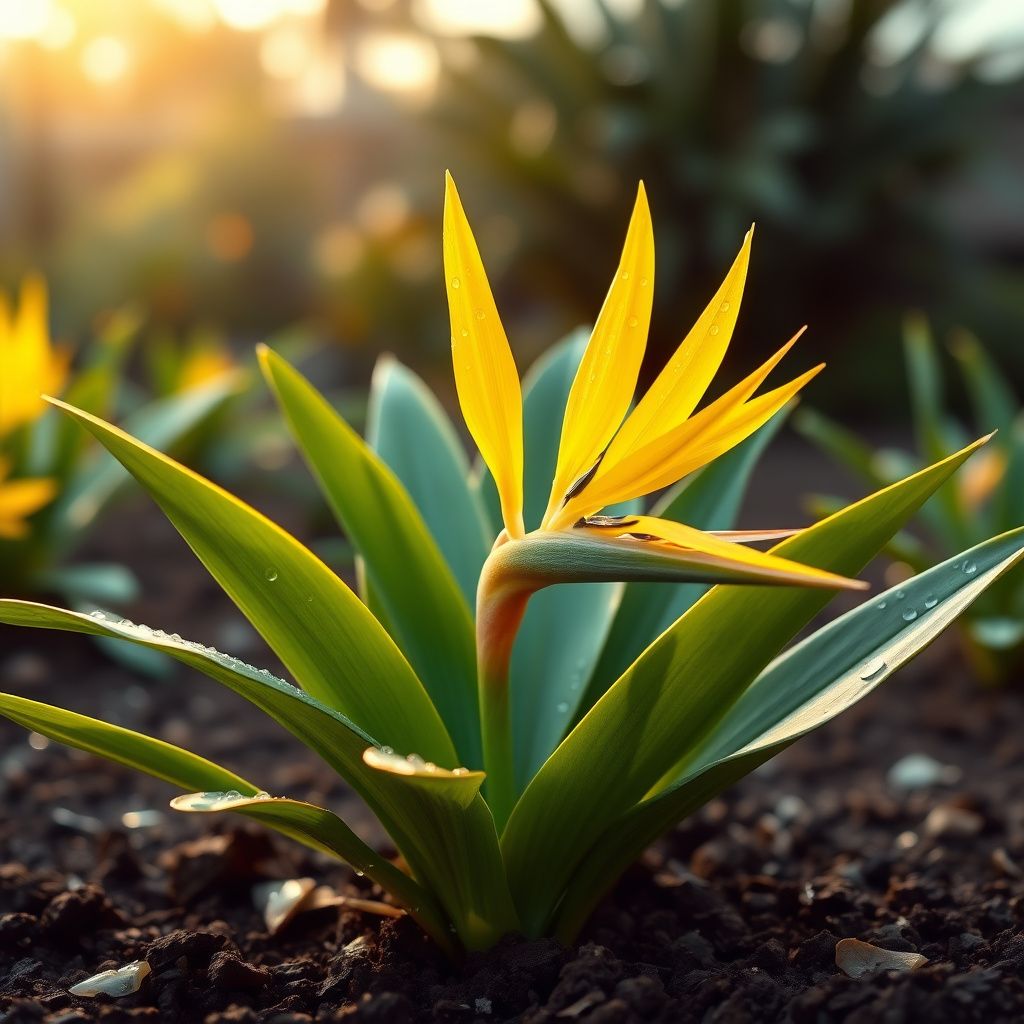 Yellow Strelitzia Reginae Flower seeds for Planting Bright Blooms Heirloom & GMO Free Seeds for Home Garden