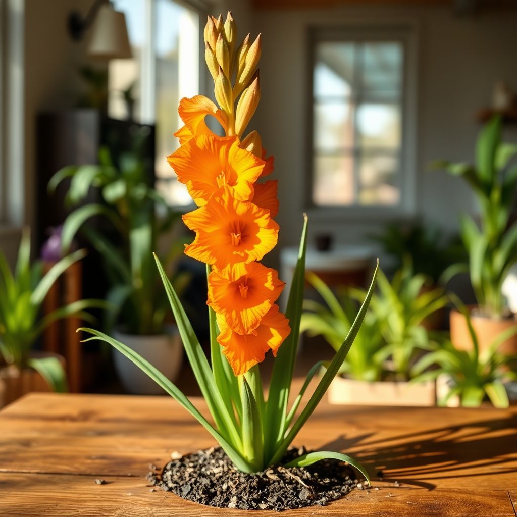 Gladiolus Yellow Orange Flower seeds for Planting - Cut Flower Favorite, Heirloom & GMO Free Seeds for Home Garden
