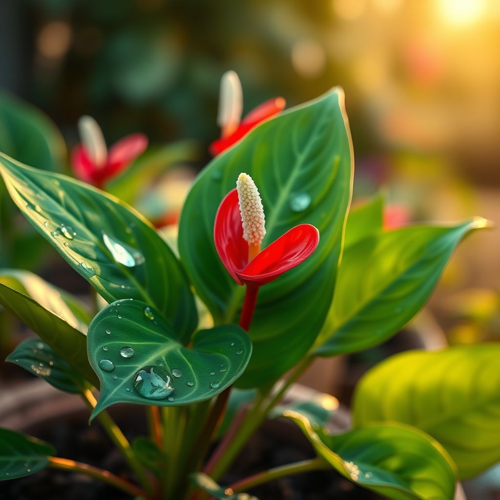 Anthurium Flower Seeds - Green and Red Variety
