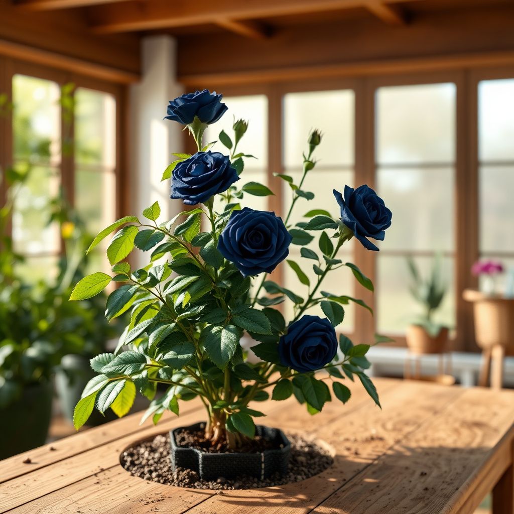 Midnight Supreme Dark Blue Rose Bush Flower Seeds for Planting  Stunning Floral Elegance for Your Garden