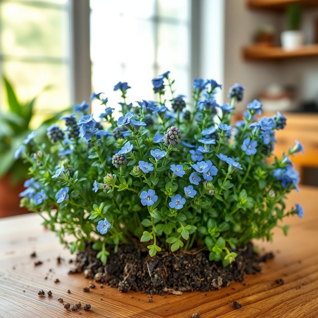 Blue Creeping Thyme Flower Seeds for Planting – Heirloom Non-GMO Seeds with High Germination for Organic Garden Ground Cover