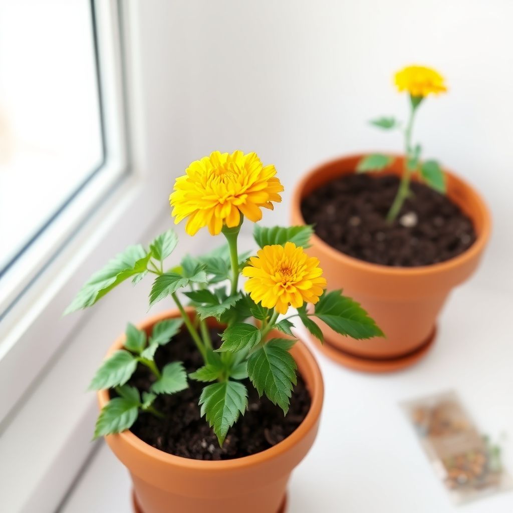 Yellow Marigold Flower Seeds for Vibrant Planting and Gardening