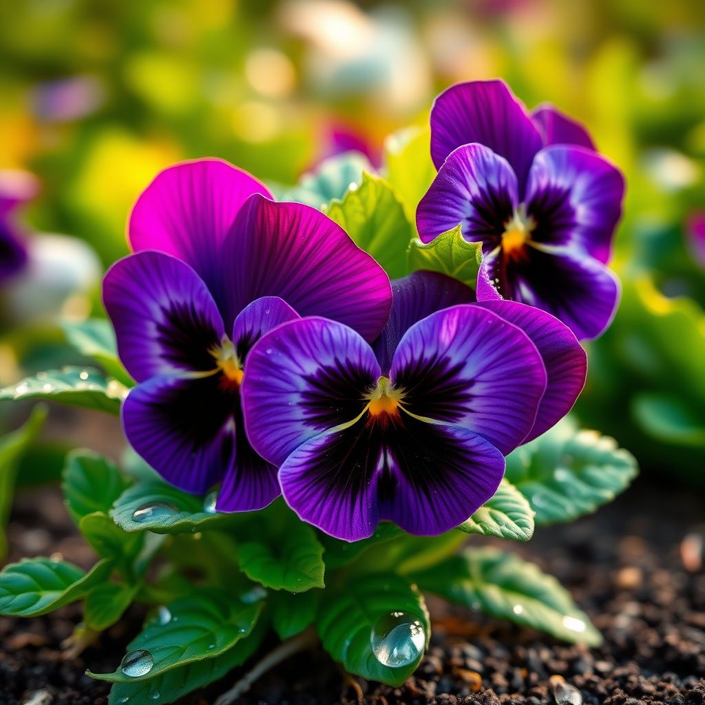 Mixed Pansy Swiss Flower seeds for Planting - Low Maintenance, Heirloom & GMO Free Seeds for Home Garden