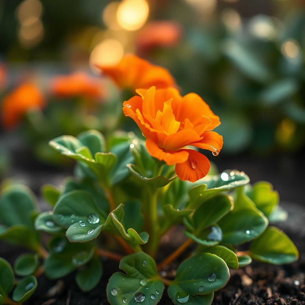Stoppuhr Orange Portulaca Moss Rose Seeds for Bright Orange Blooms