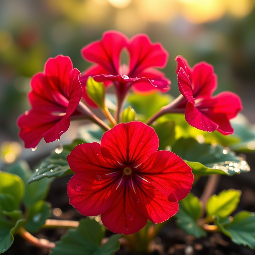 Violet Red Geranium Flower Seeds for Planting - Vibrant Garden Blooms