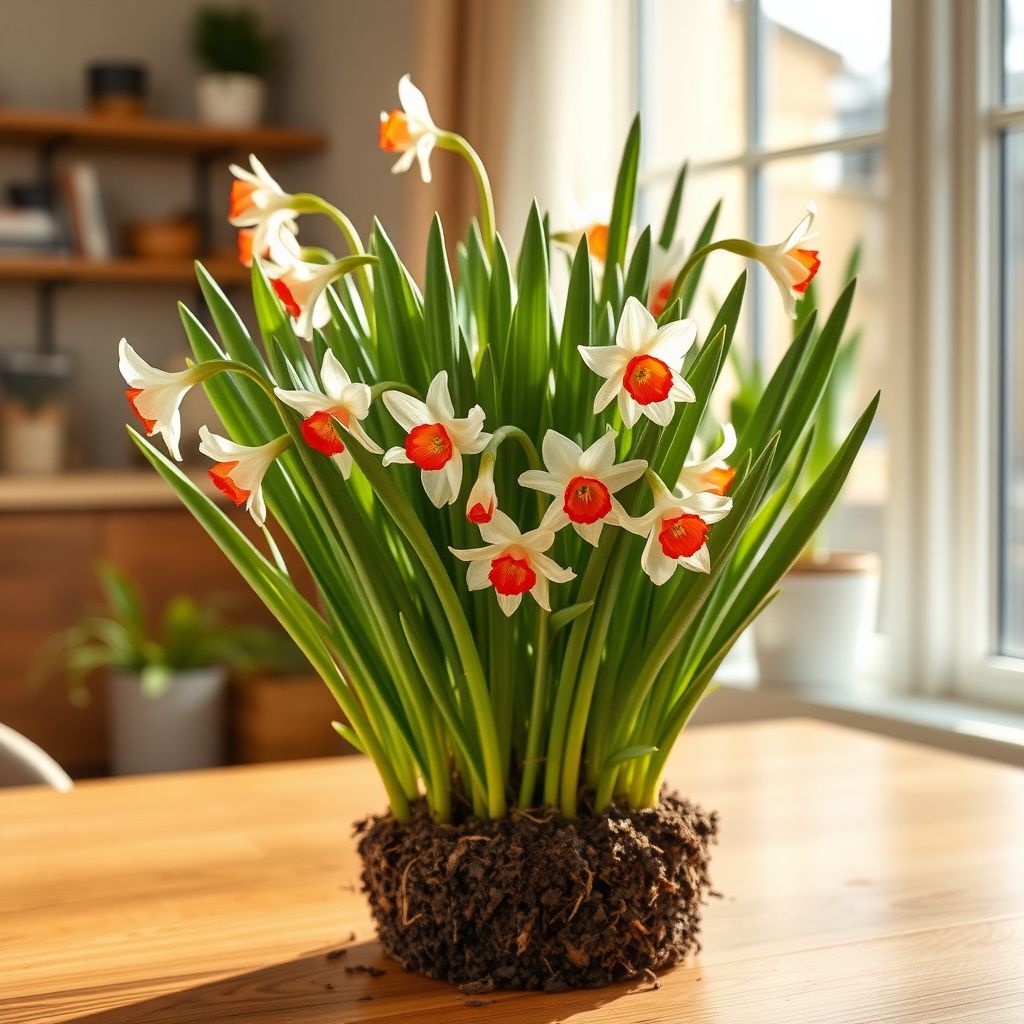 Narcissus White Red Seeds for Planting - Elegant Flower Blooms