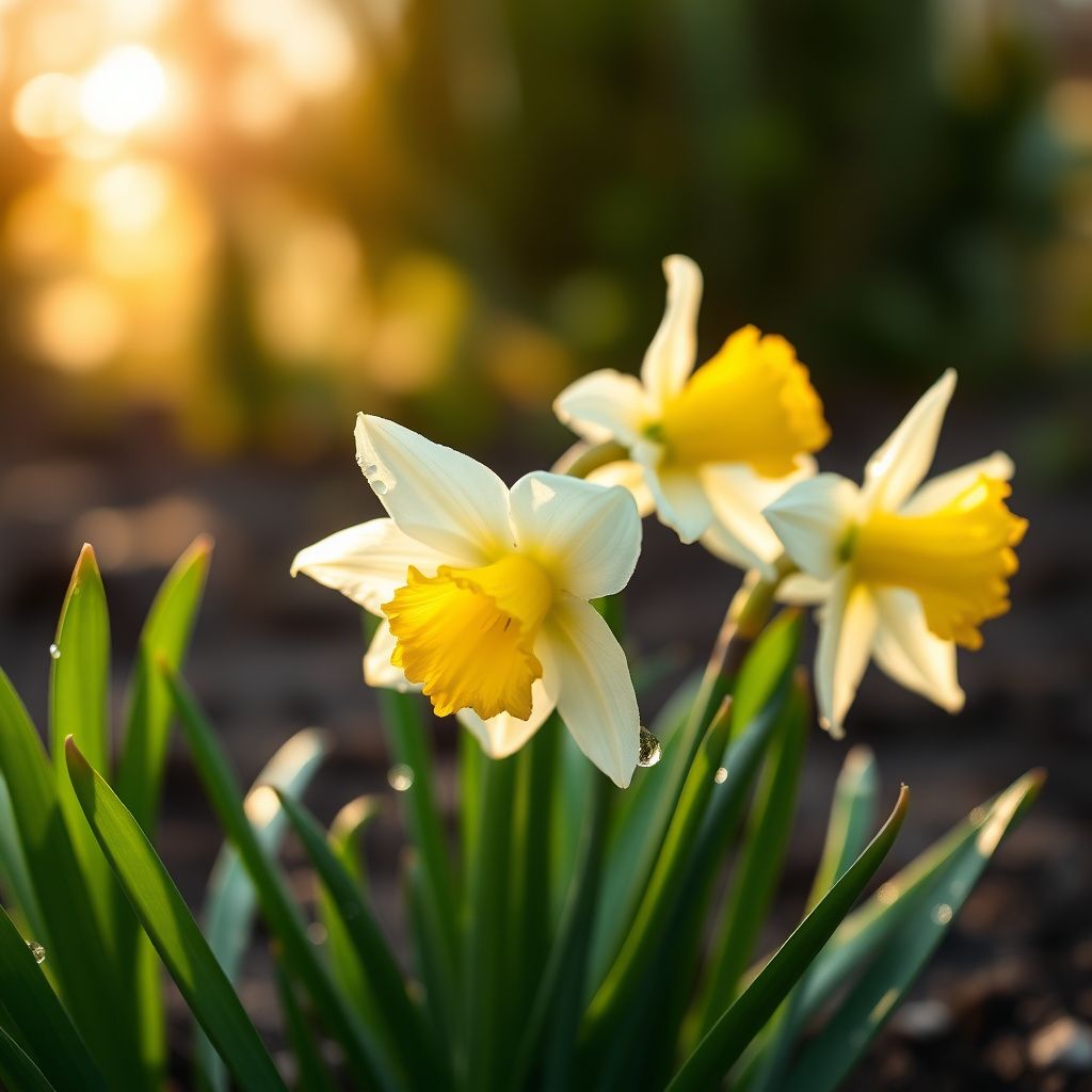 Daffodil Flower Seeds for Planting  Vibrant White and Yellow Blooms