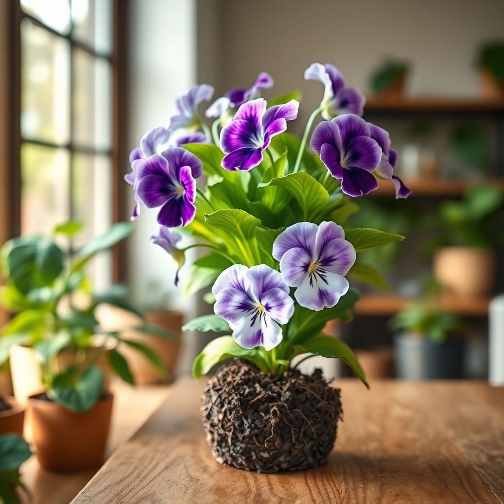 Purple White African Violet Flower seeds for Planting - Colorful Display, Heirloom & GMO Free Seeds for Home Garden