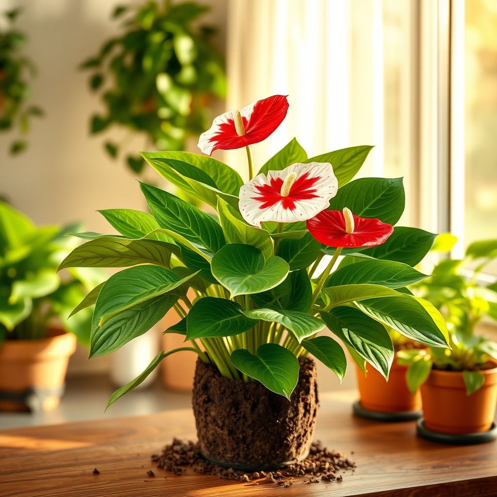 Anthurium Flower Seeds - White & Red Planting Seeds for Your Garden