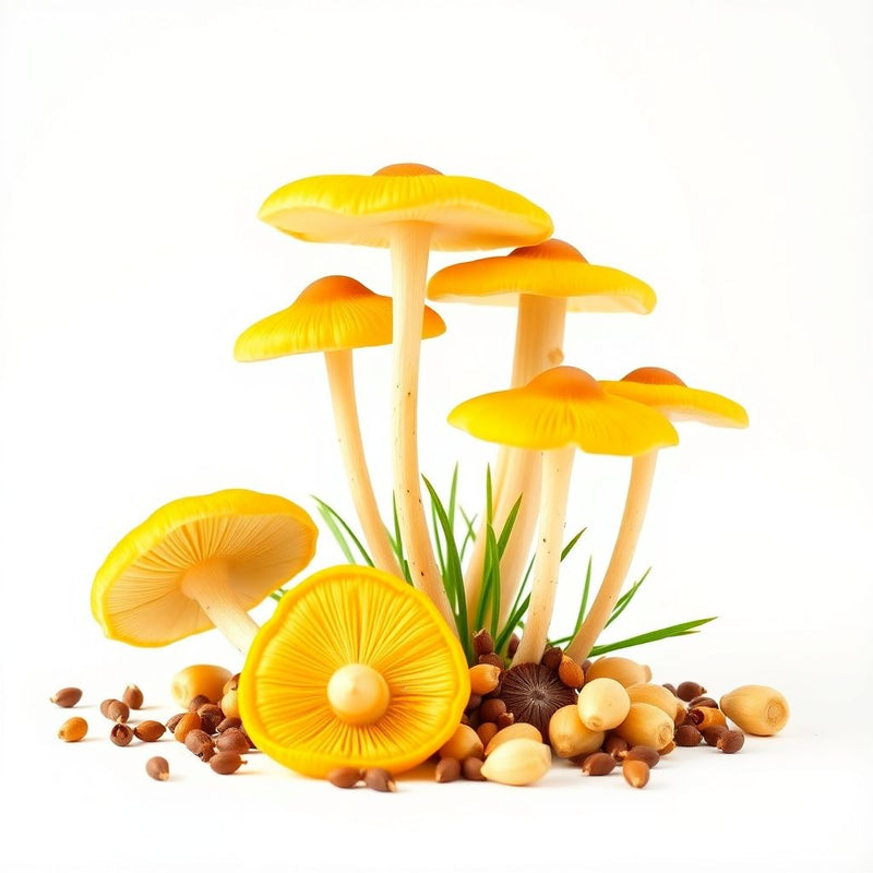 Yellow Mushrooms Planting Seeds