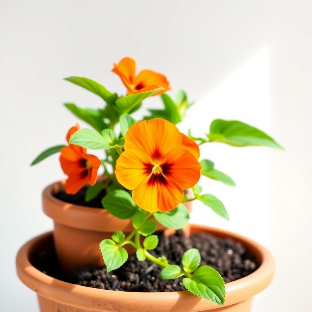 Orange Viola Sorbet Flower seeds for Planting - Fragrant Blossoms, Heirloom & GMO Free Seeds for Home Garden