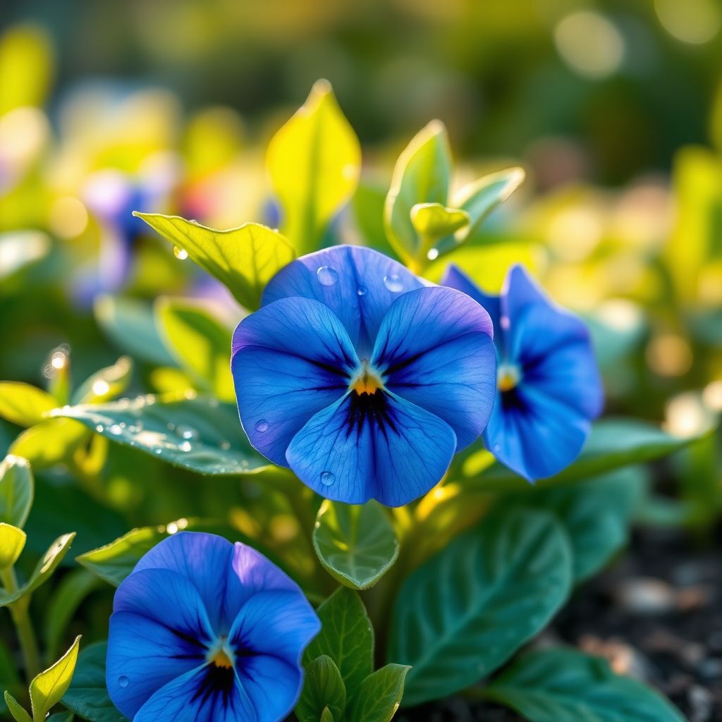 Pansy Blue Flower seeds for Planting - Wildflower Mix, Heirloom & GMO Free Seeds for Home Garden