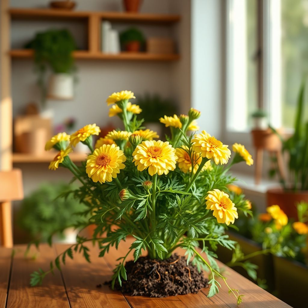 Cream Marigold Flower Seeds for Planting - Vibrant Annual Blooms for Your Garden