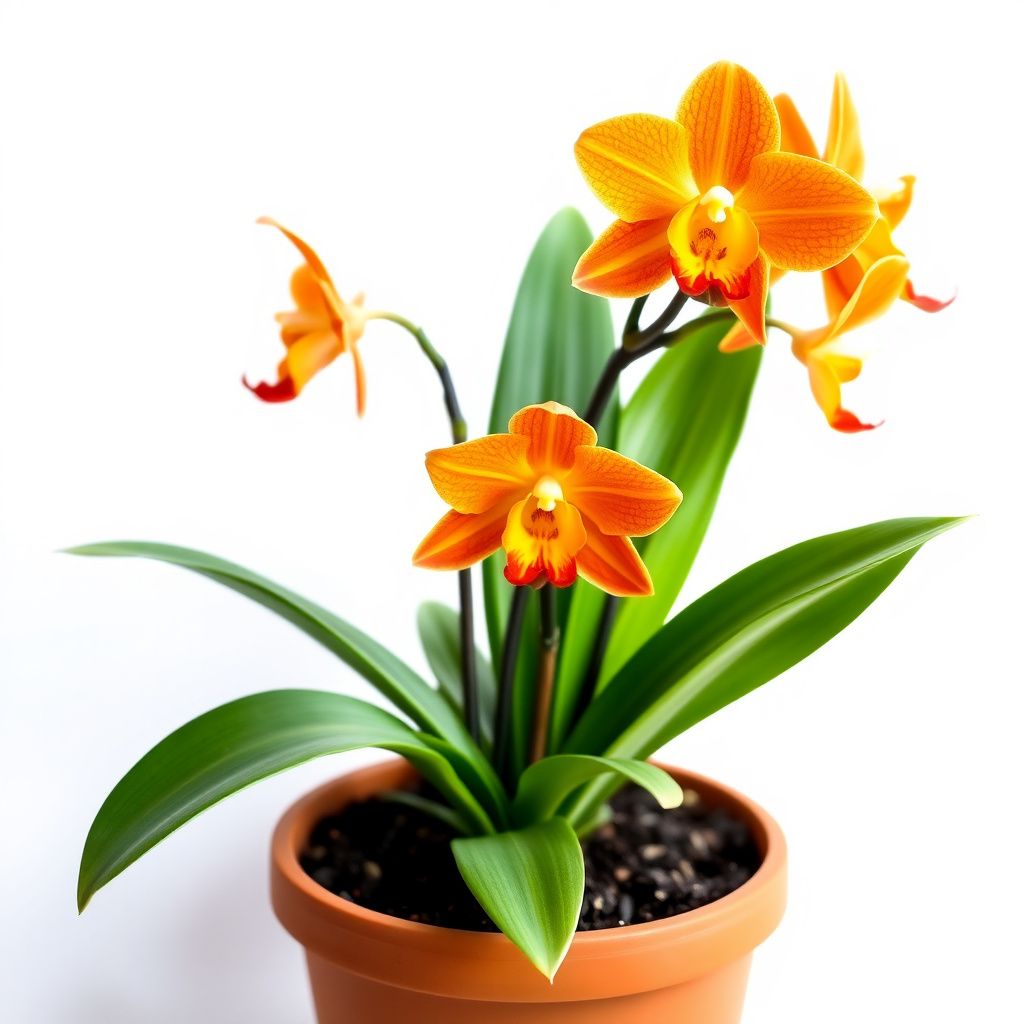 Orange Cymbidium Orchid Flower seeds for Planting - Sun Loving, Heirloom & GMO Free Seeds for Home Garden