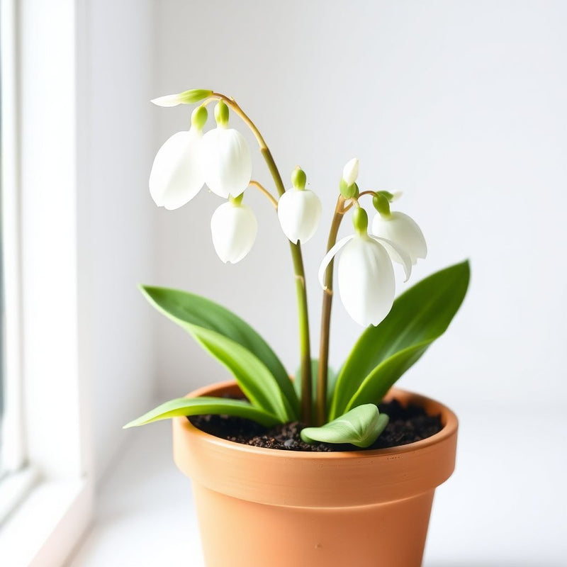 White Lady’s Slipper Flower Seeds – Rare Woodland Orchid with Elegant Spring Blooms