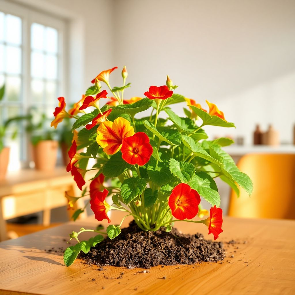 Yellow Red Nasturtium Flower seeds for Planting - Fragrant Blossoms, Heirloom & GMO Free Seeds for Home Garden