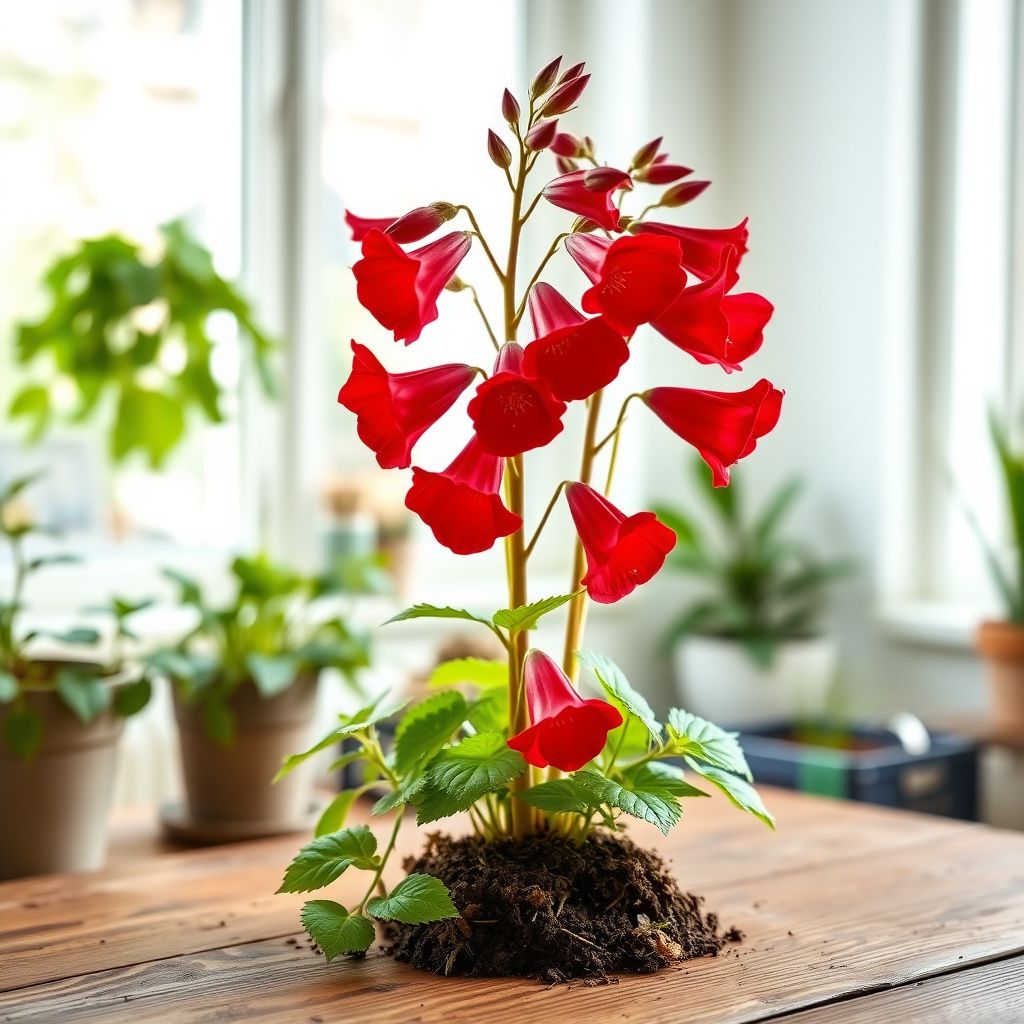 Red Ruby Heirloom Campanula 'Canterbury Bell' Seeds for Bold, Red Blooms