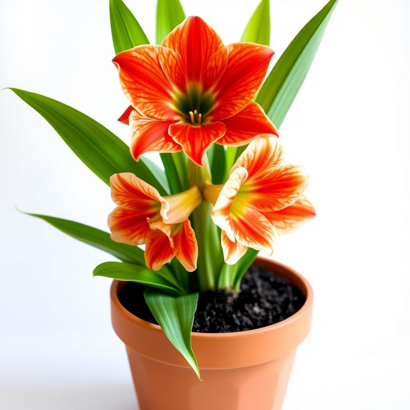 Amaryllis Barbados Flower Seeds for Planting White Orange - Cultivate the Unique White Orange Amaryllis