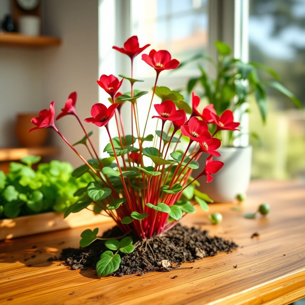 Red Oxalis Versicolor Flower seeds for Planting - Hardy Variety, Heirloom & GMO Free Seeds for Home Garden