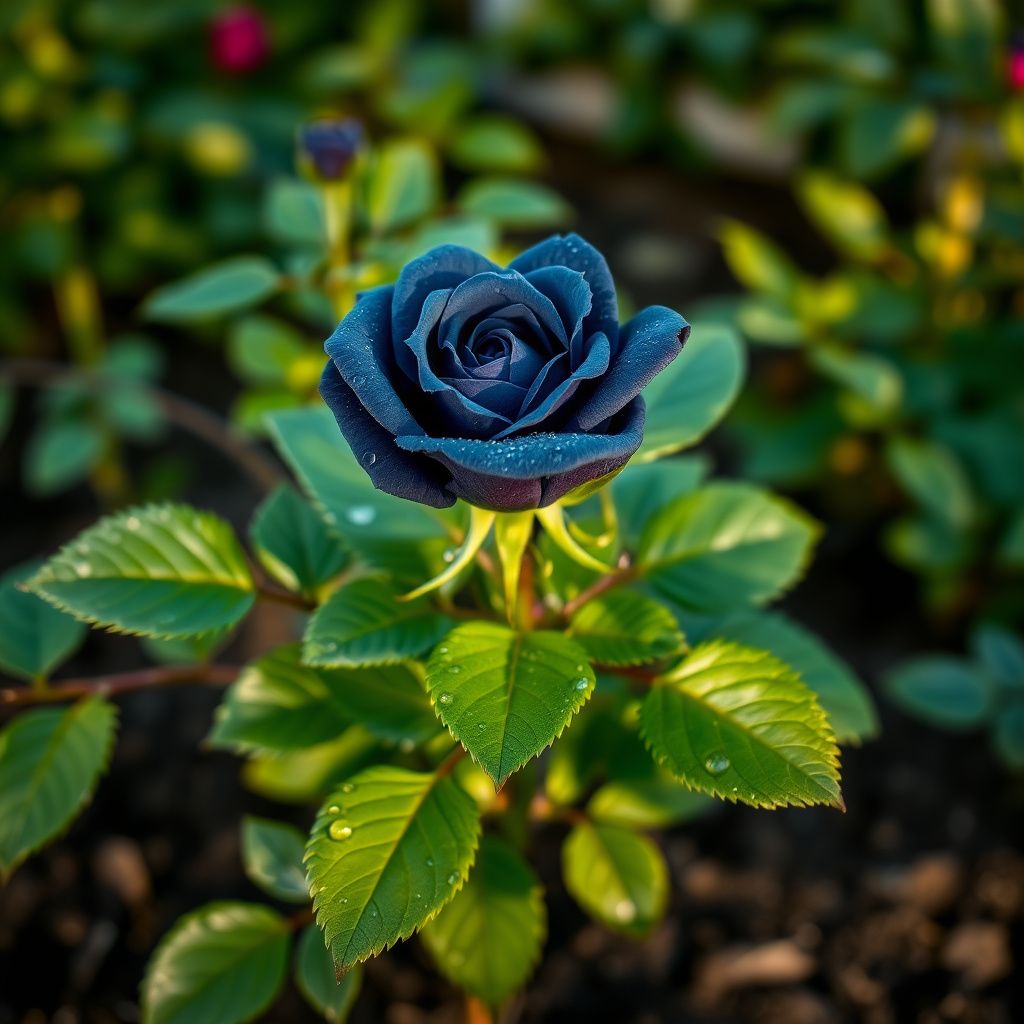 Midnight Supreme Dark Blue Rose Bush Flower Seeds for Planting  Stunning Floral Elegance for Your Garden