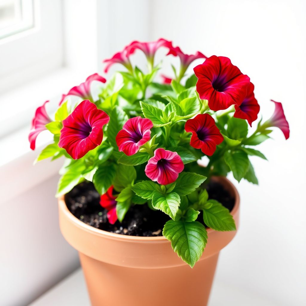Petunia Confetti Tango Red Star Seeds for Planting flower bed