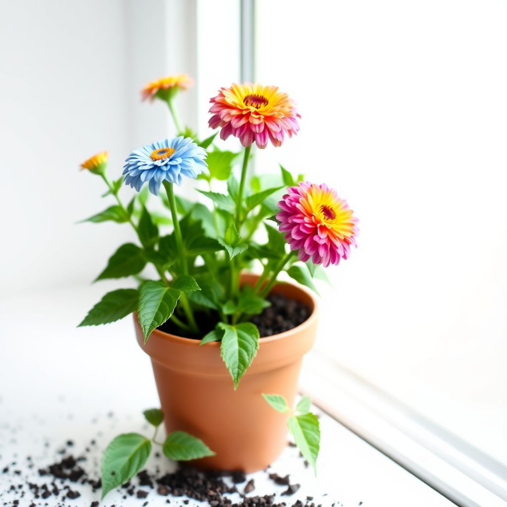 Zinnia Planting Flower Seeds Sky Blue Yellow for -Colors and Charming Blooms