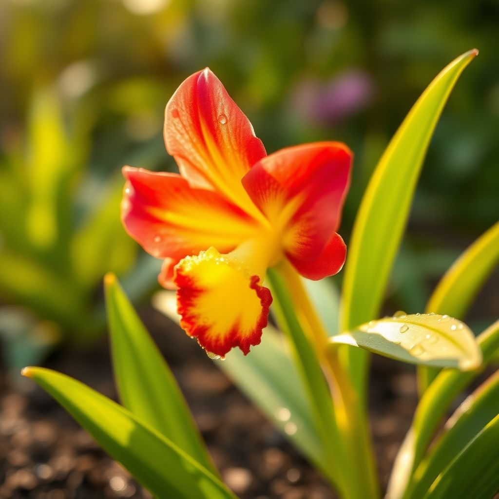 Yellow Red Cattleya Flower seeds for Planting - Long Bloom Season, Heirloom & GMO Free Seeds for Home Garden