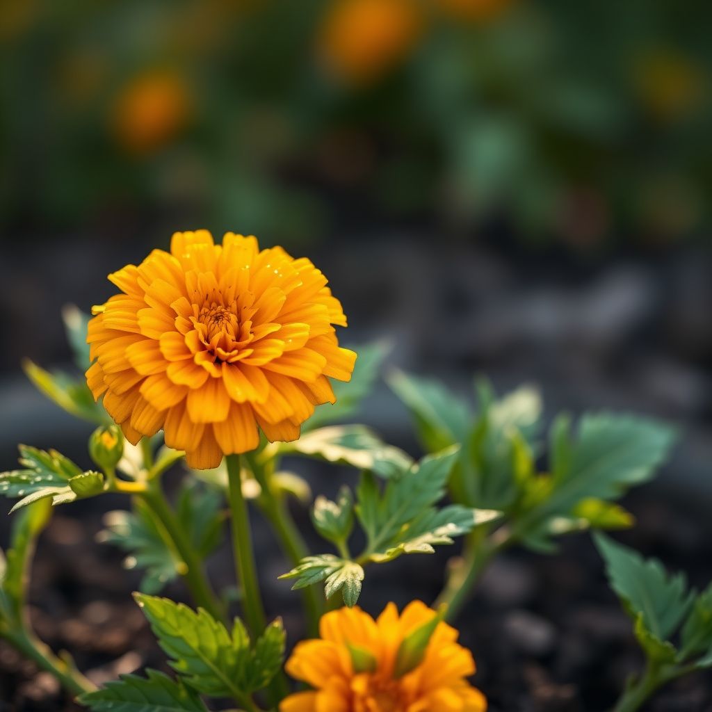 Marigold Orange Tagetes erecta Flower Seeds for Planting in Flower Bed