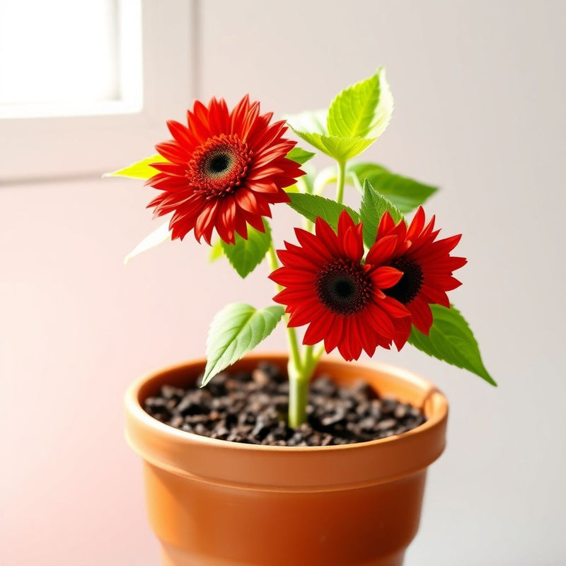 Red Mini Sunflower Seeds for Garden Planting
