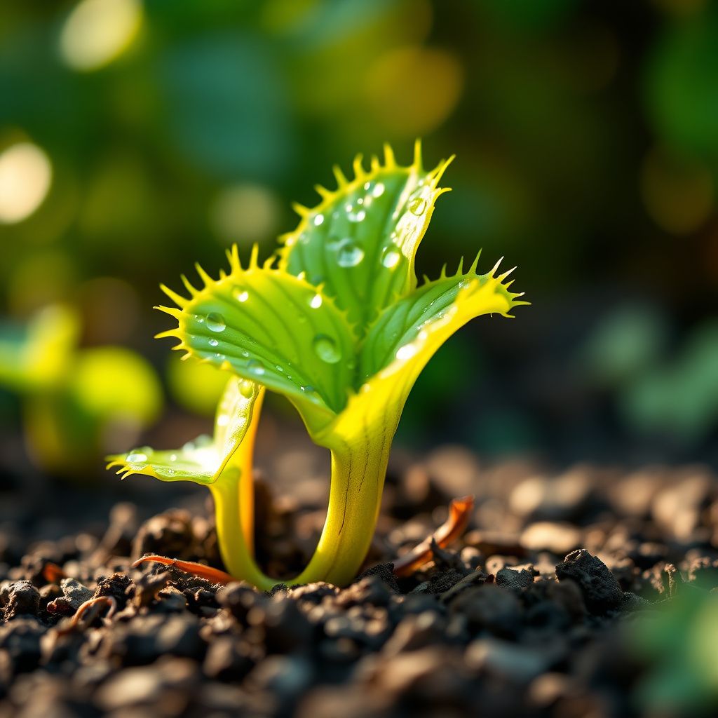 Dionaea muscipula Blue Green Venus Fly Trap Heirloom Carnivorous Plant Variety