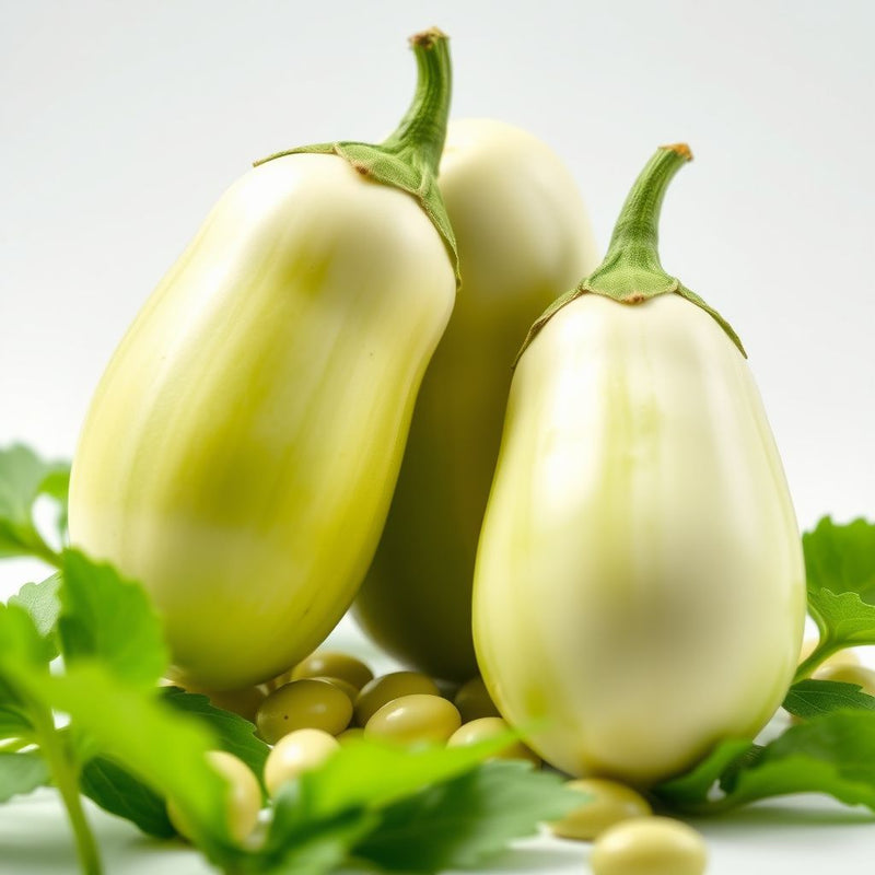 Green White Eggplant Seeds for Vegetable Planting