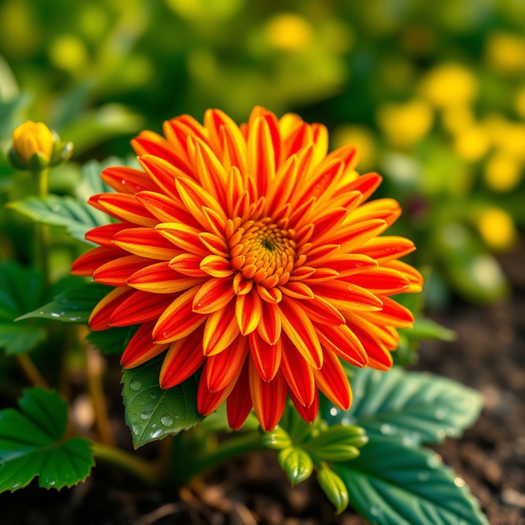 Yellow Red Chrysanthemum Flower seeds for Planting - Bright Blooms, Heirloom & GMO Free Seeds for Home Garden