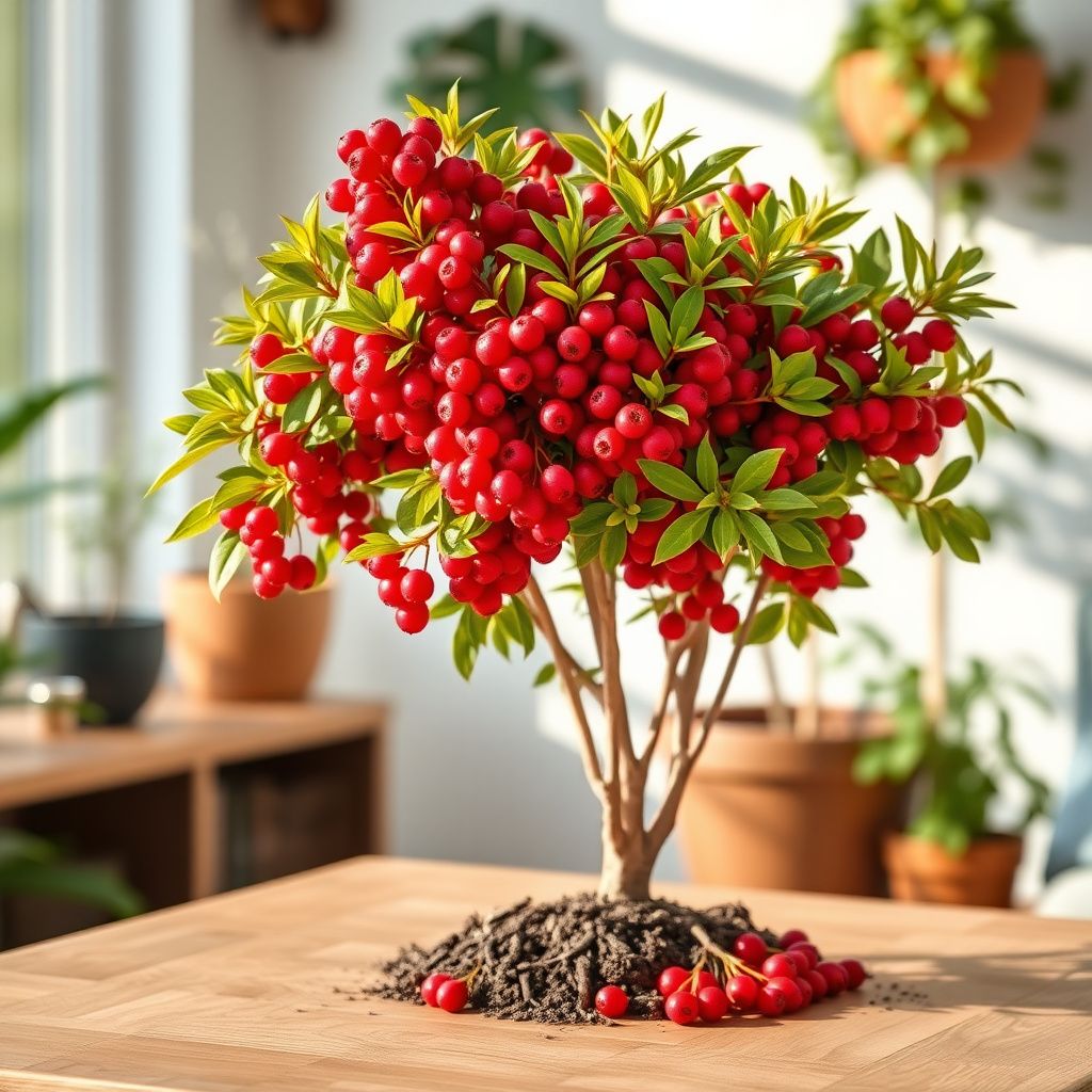 Red Pyracantha Fortuneana Seeds for Planting  Vibrant Berries, Easy-Growing Shrub