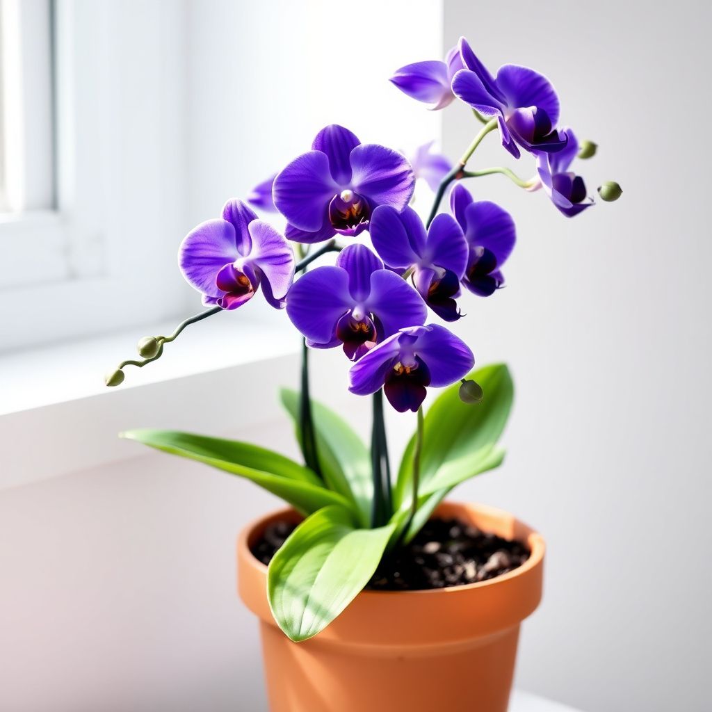 Deep Blue Phalaenopsis Orchid Flower seeds for Planting Bright Blooms Heirloom & GMO Free Seeds for Home Garden 
 
 Sale