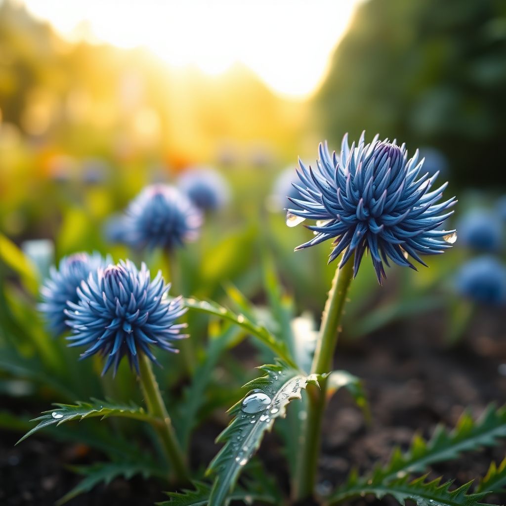 Echinops Ritro Flower seeds for Planting - Compact Growth, Heirloom & GMO Free Seeds for Home Garden